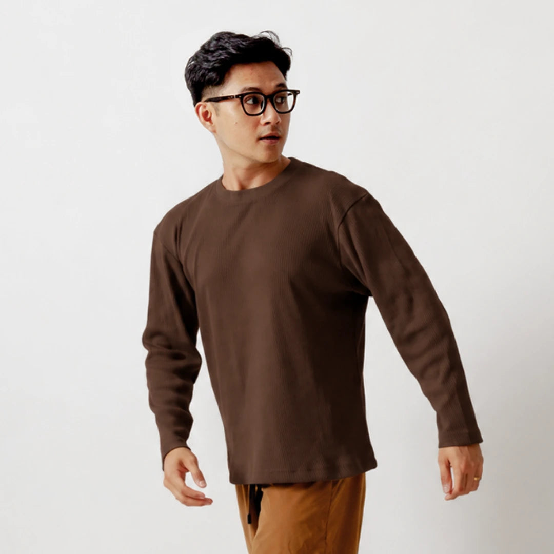 Long Sleeve Round Neck Heavy Knit T-Shirts Series