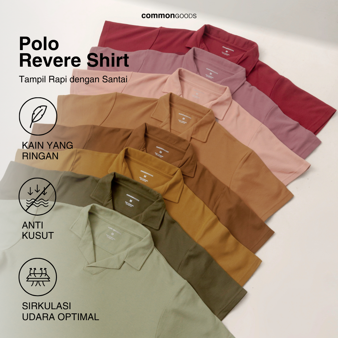 Regular Fit Short Sleeve Revere Polo Shirt Series