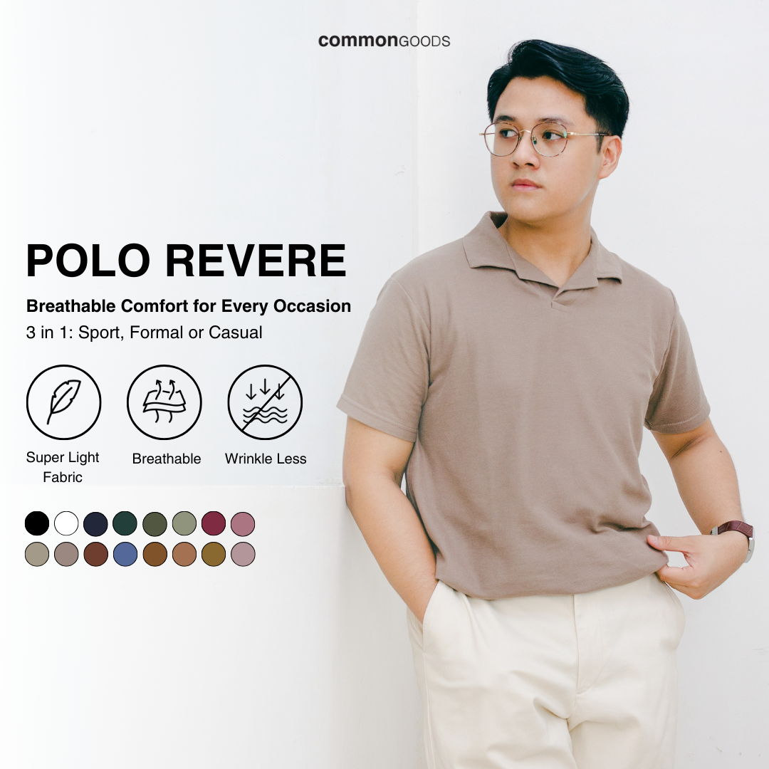 Regular Fit Short Sleeve Revere Polo Shirt Series