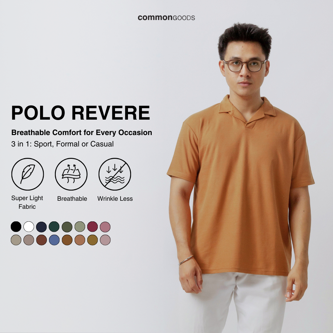 Regular Fit Short Sleeve Revere Polo Shirt Series
