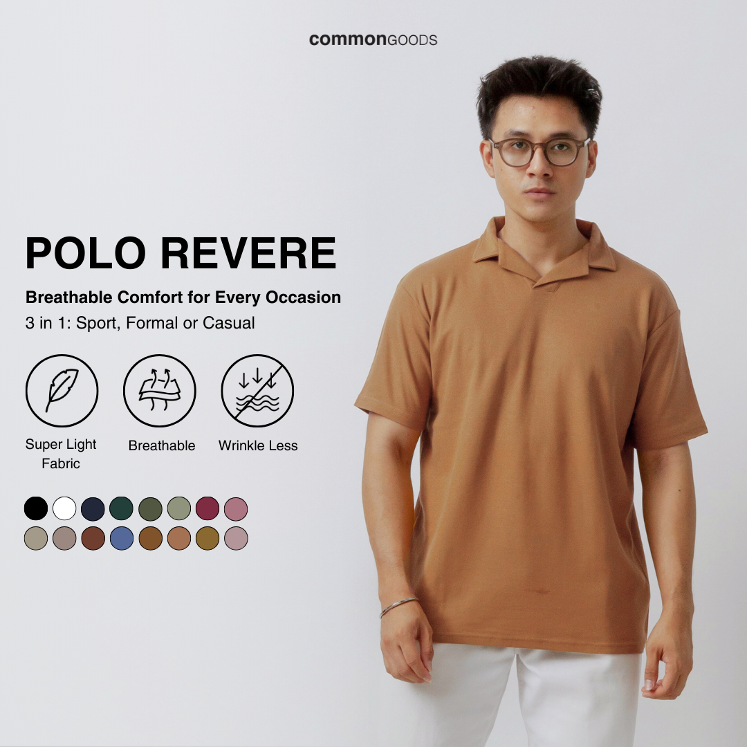 Regular Fit Short Sleeve Revere Polo Shirt Series