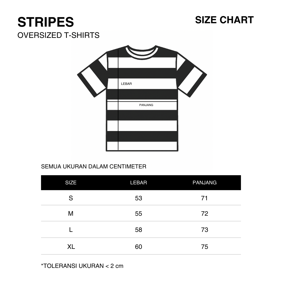 Oversize Short Sleeve Round Neck Striped T-Shirt Series