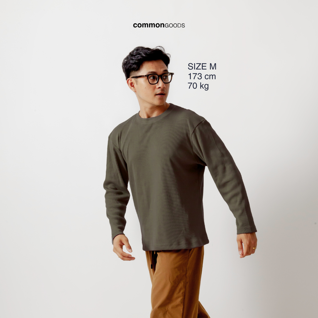 Long Sleeve Round Neck Heavy Knit T-Shirts Series