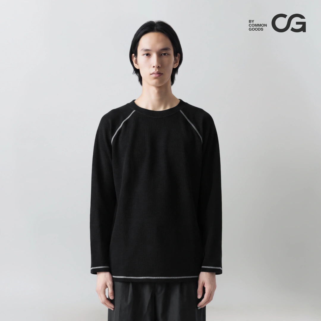 CG Long Sleeves Raglan Waffle Knit Series