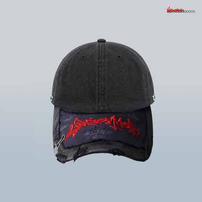 Uncommon DIY Cap - Red on Black
