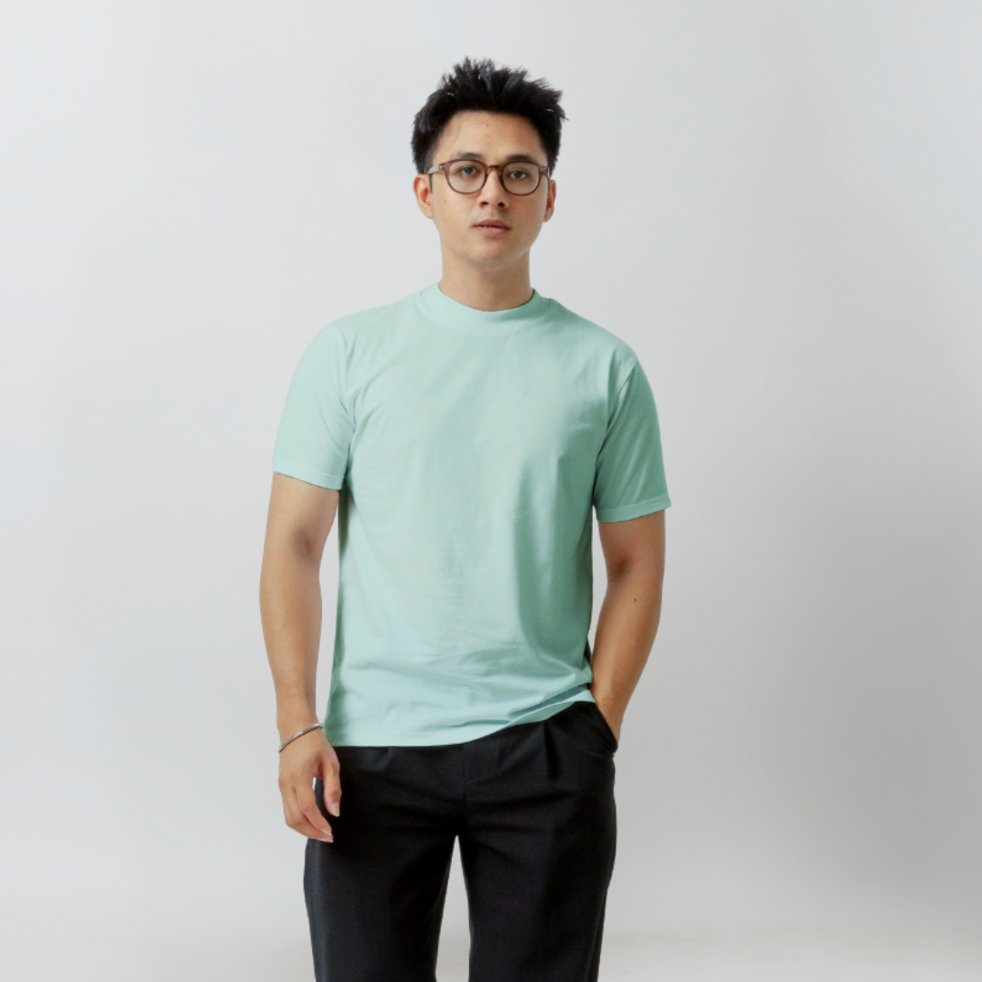 Body Fit  Short Sleeve High Crew Neck T-Shirt Series