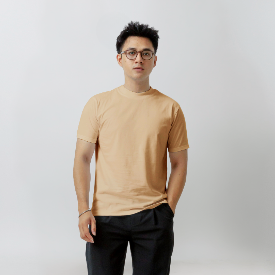 Body Fit  Short Sleeve High Crew Neck T-Shirt Series