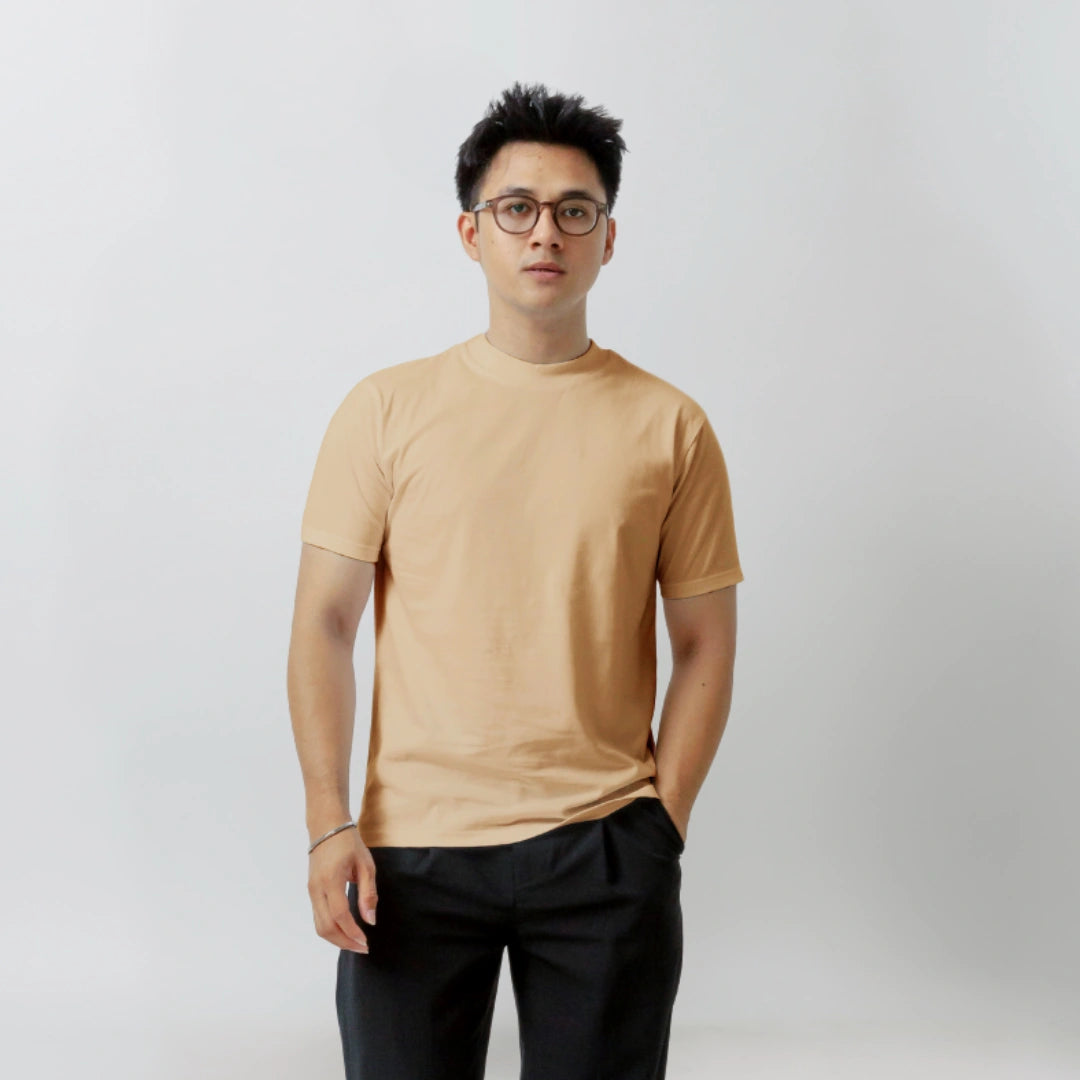 Body Fit  Short Sleeve High Crew Neck T-Shirt Series [SS]