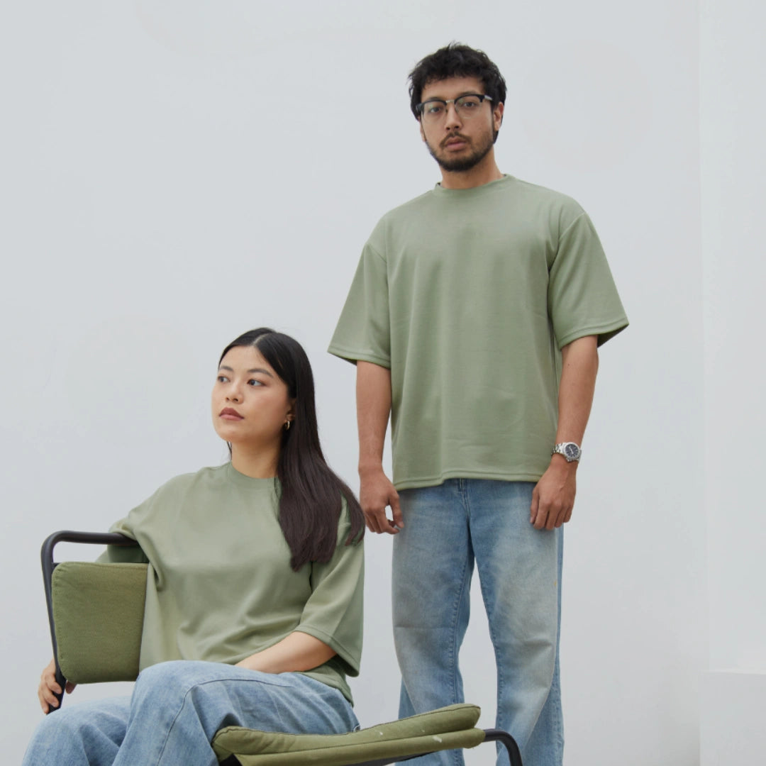 Oversize Short Sleeve Round Neck T-Shirt Series [AT]