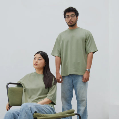 Oversize Short Sleeve Round Neck T-Shirt Series [AT]