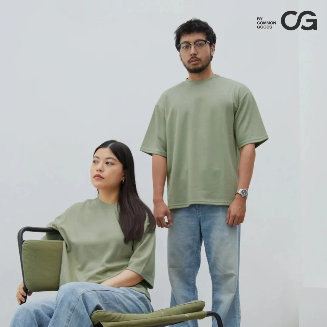 CG Oversize Short Sleeve Round Neck T-Shirt Series [AT]