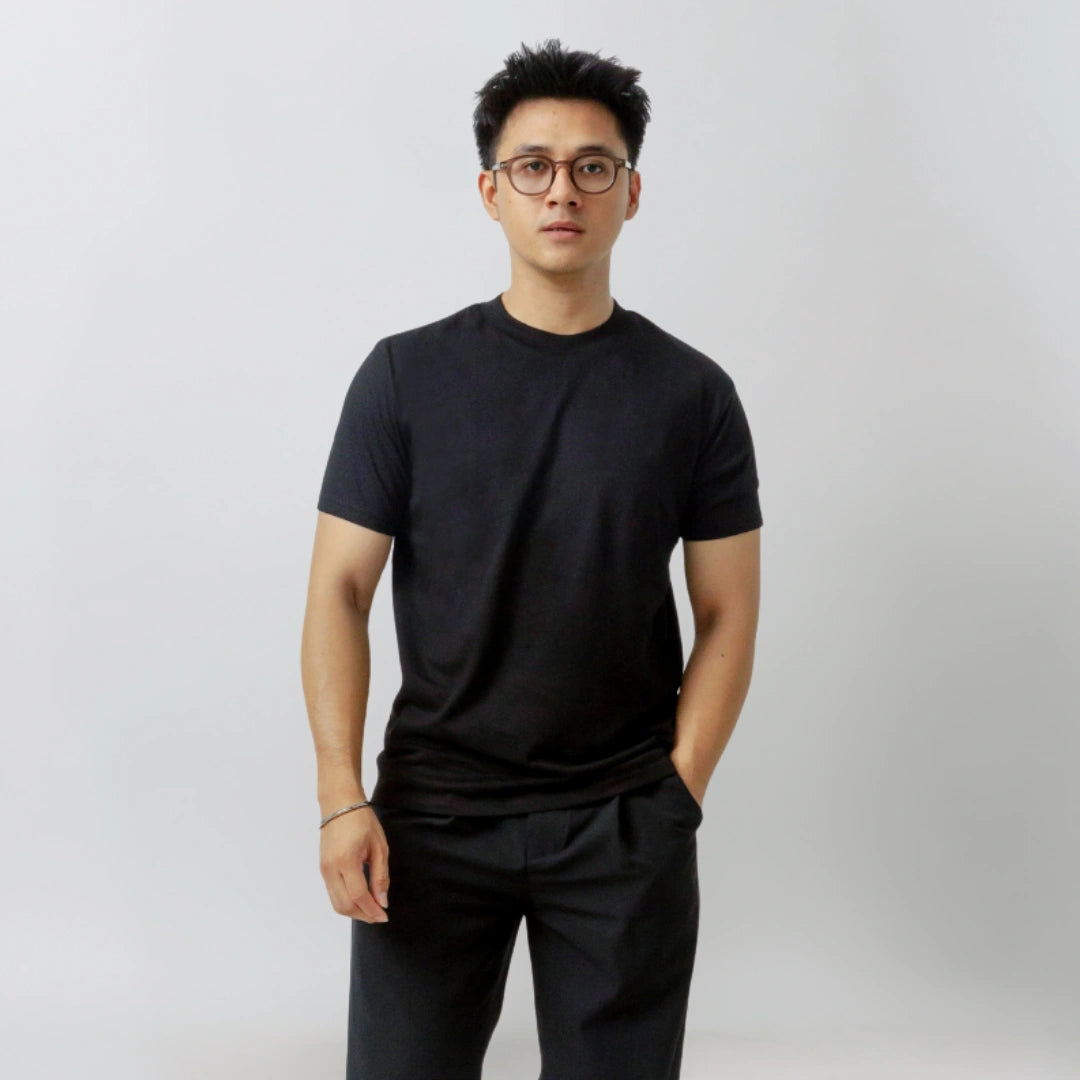 Body Fit  Short Sleeve High Crew Neck T-Shirt Series [SS]