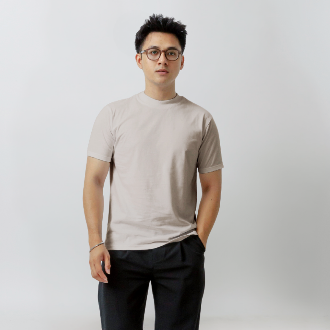 Body Fit  Short Sleeve High Crew Neck T-Shirt Series