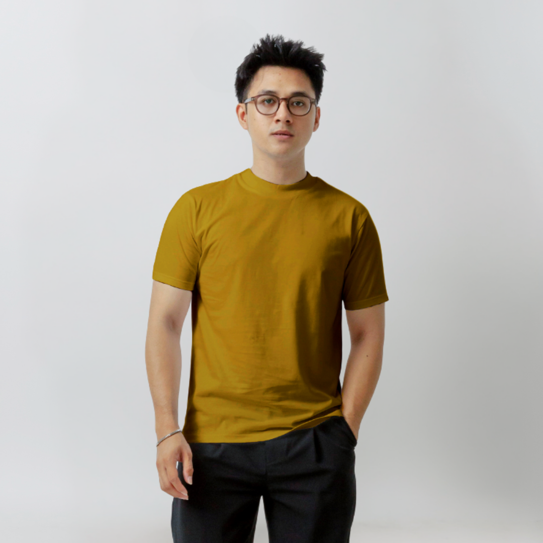 Body Fit  Short Sleeve High Crew Neck T-Shirt Series