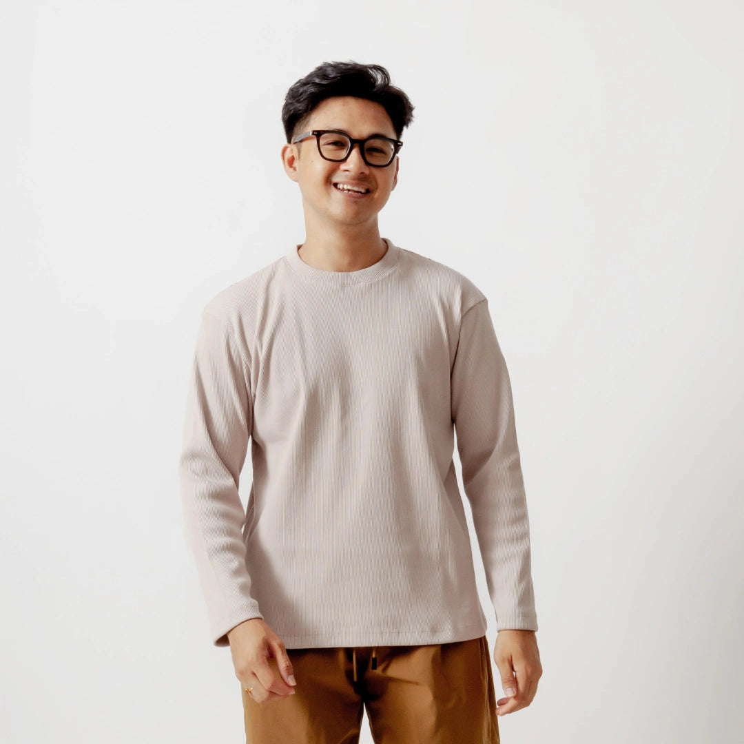 Long Sleeve Round Neck Heavy Knit T-Shirts Series
