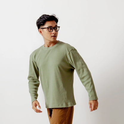 Long Sleeve Round Neck Heavy Knit T-Shirts Series