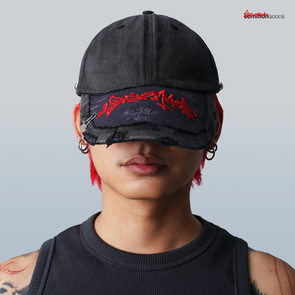 Uncommon DIY Cap - Red on Black