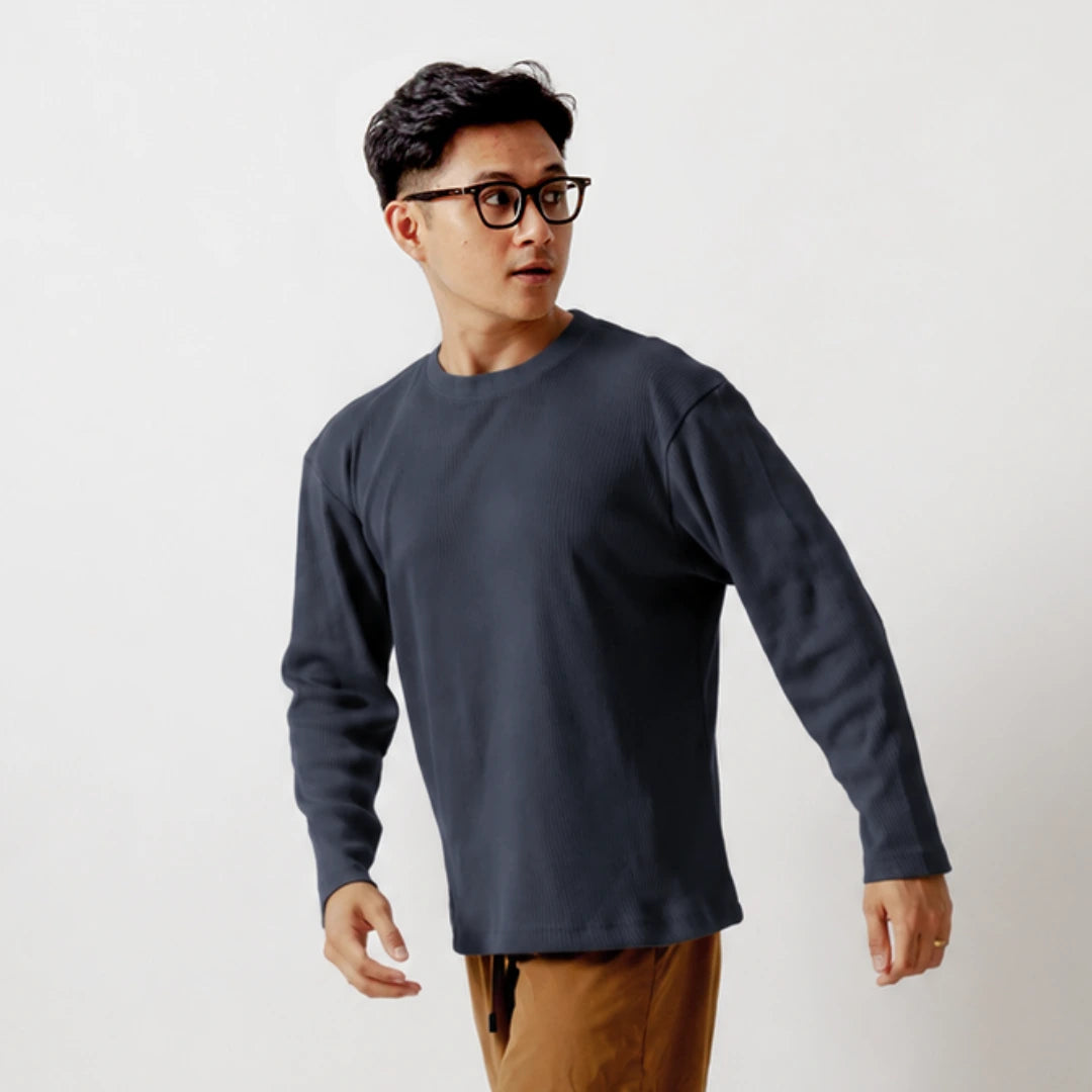 Long Sleeve Round Neck Heavy Knit T-Shirts Series