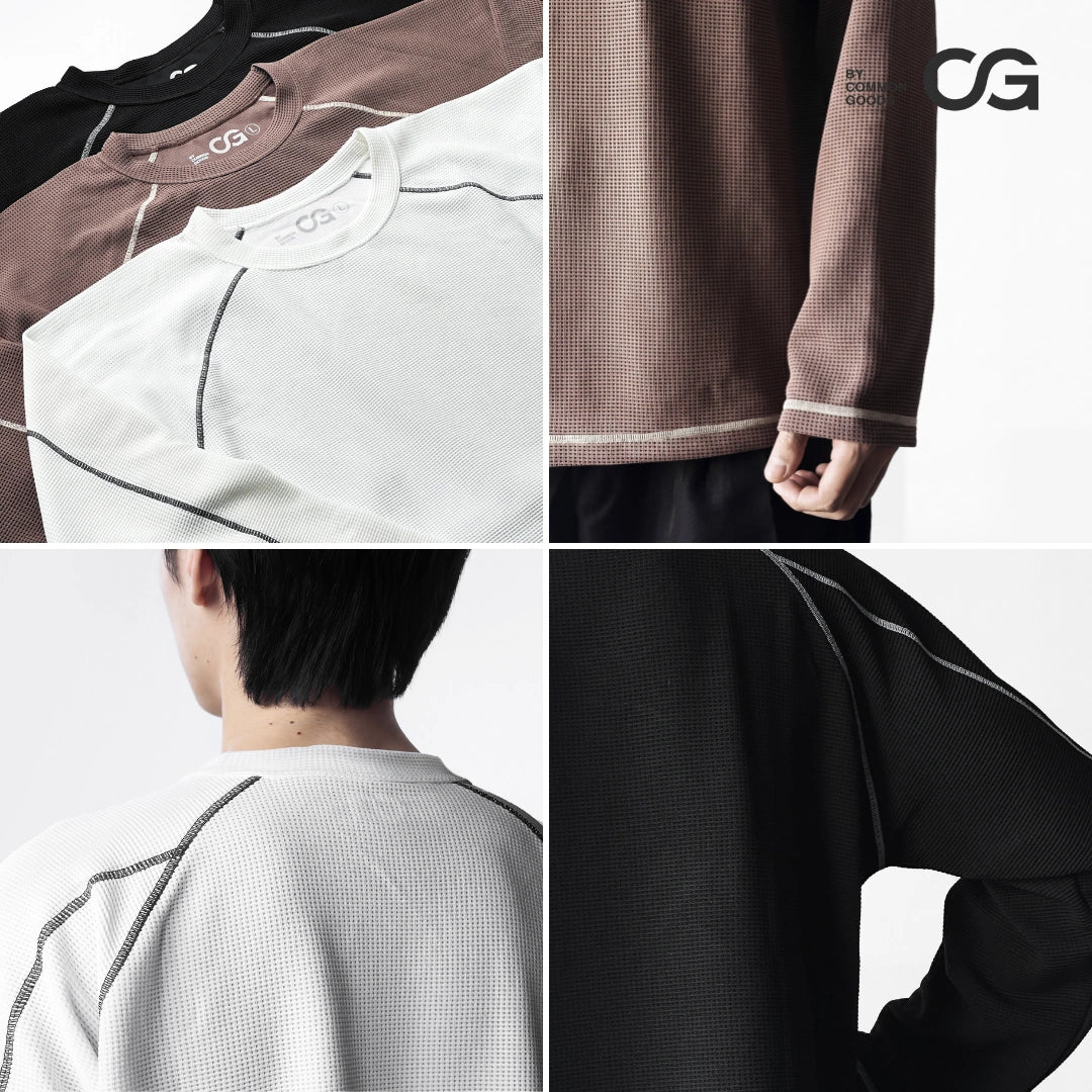 CG Long Sleeves Raglan Waffle Knit Series