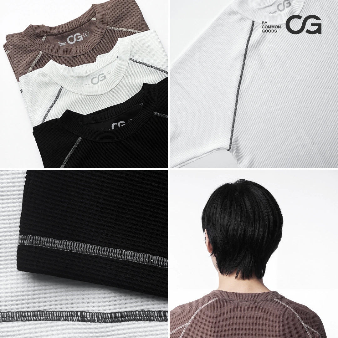 CG Short Sleeves Raglan Waffle Knit Series