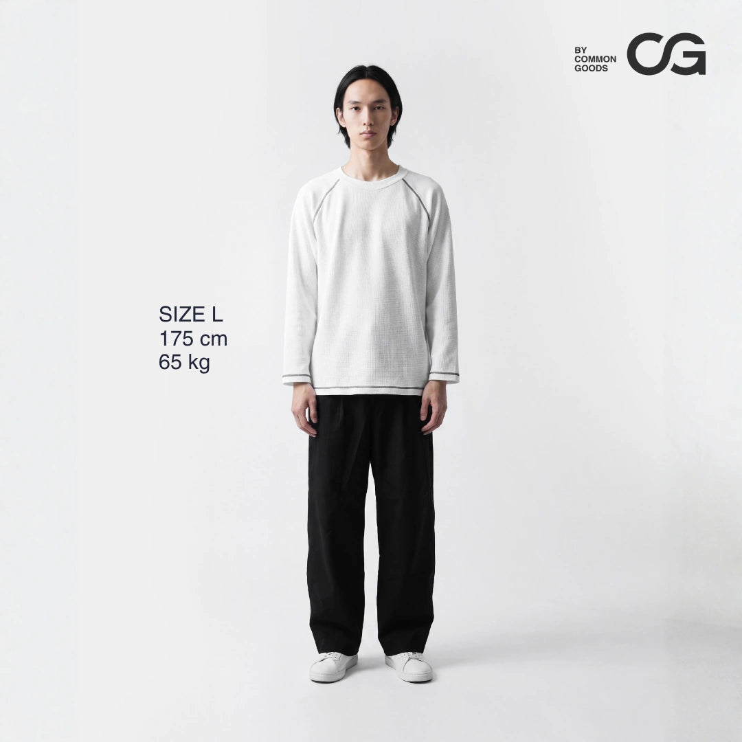 CG Long Sleeves Raglan Waffle Knit Series