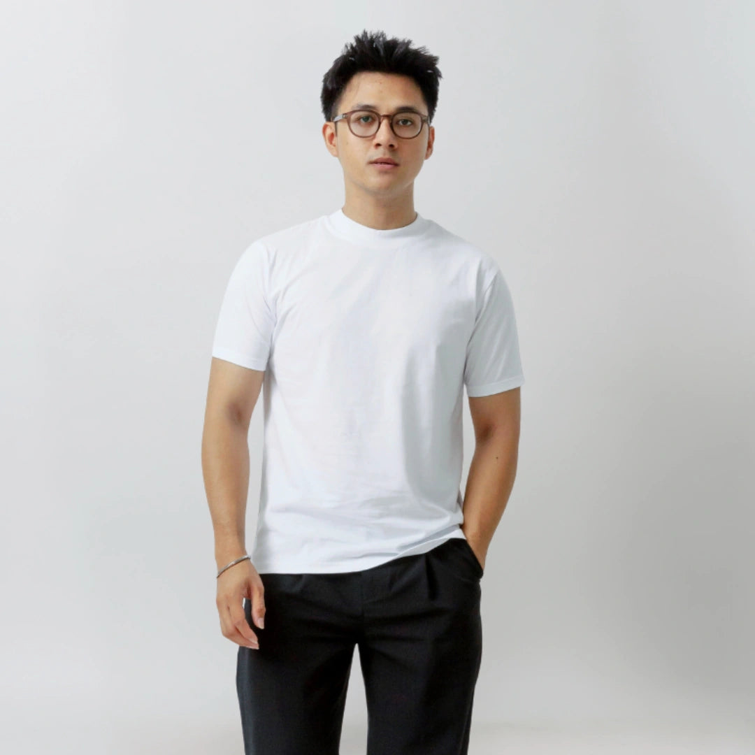 Body Fit  Short Sleeve High Crew Neck T-Shirt Series [SS]