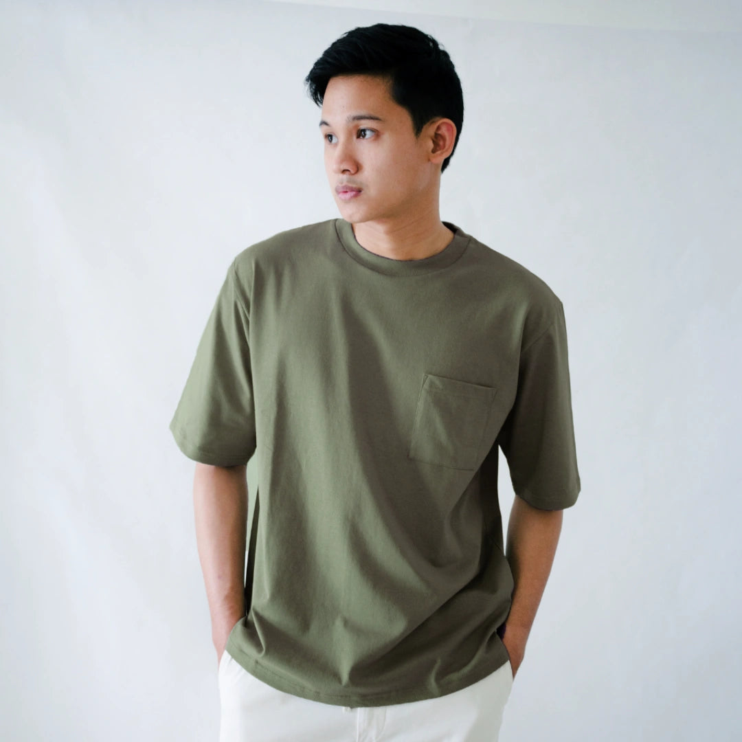 Oversize Pocket Short Sleeve Round Neck T-Shirt Series [HW]