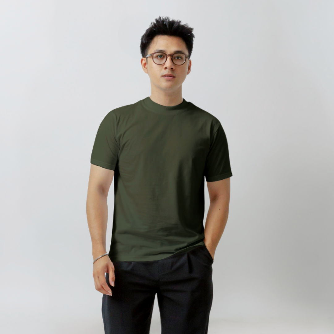 Body Fit  Short Sleeve High Crew Neck T-Shirt Series