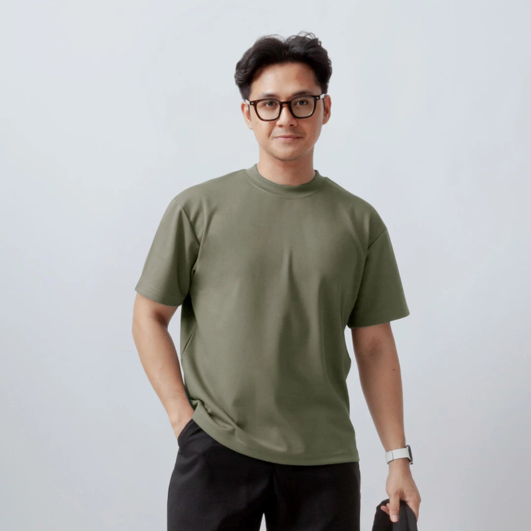 Regular Boxy Fit Short Sleeve Round Neck T-Shirt Series [OT]