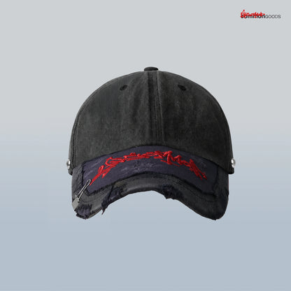 Uncommon DIY Cap - Red on Black