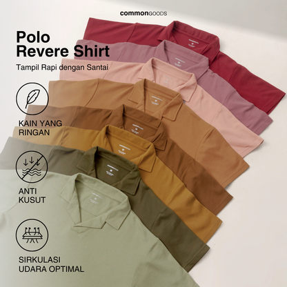 Regular Fit Short Sleeve Revere Polo Shirt Series