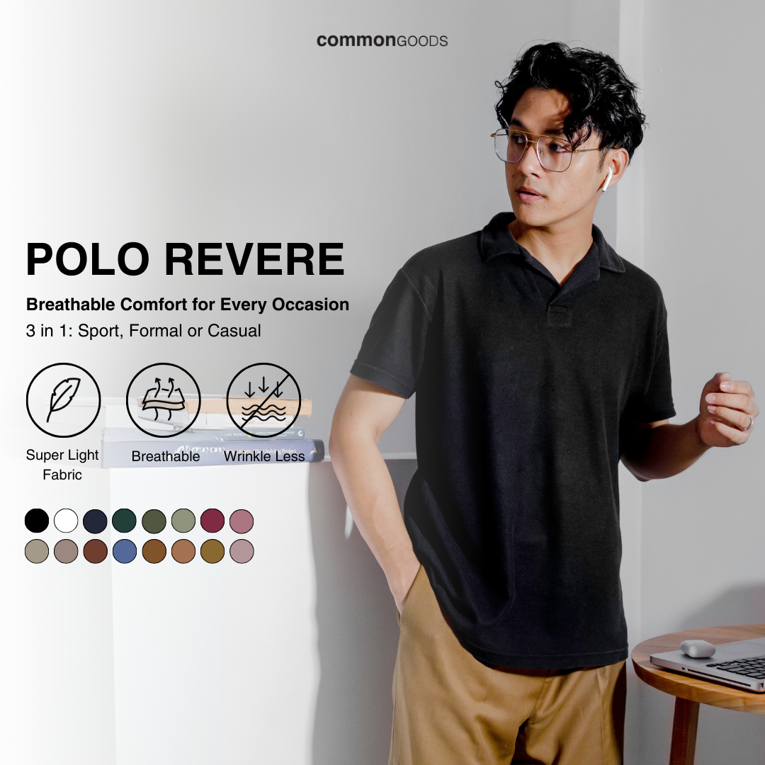 Regular Fit Short Sleeve Revere Polo Shirt Series