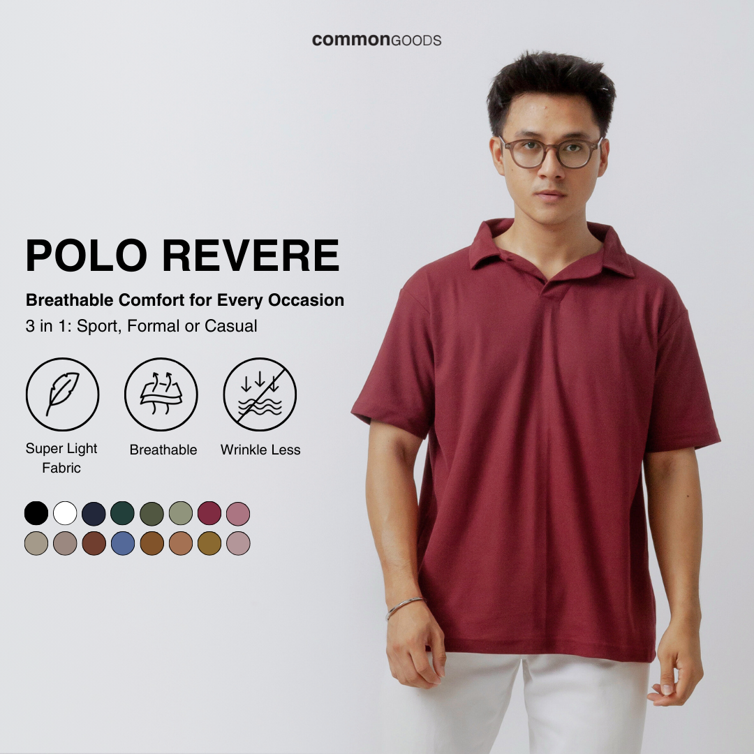 Regular Fit Short Sleeve Revere Polo Shirt Series