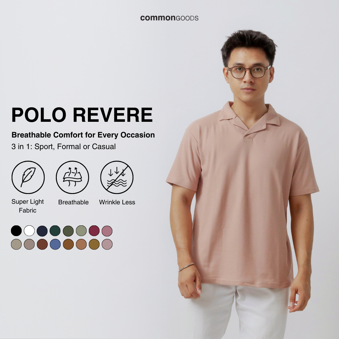 Regular Fit Short Sleeve Revere Polo Shirt Series