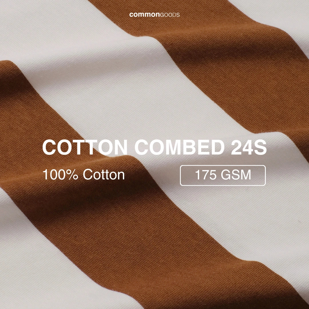 Oversize Short Sleeve Round Neck Striped T-Shirt Series [SS]