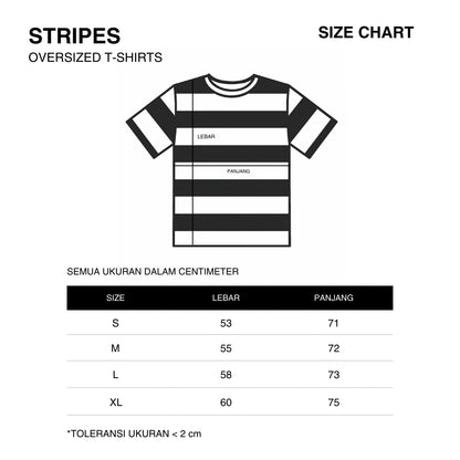 Oversize Short Sleeve Round Neck Striped T-Shirt Series [SS]
