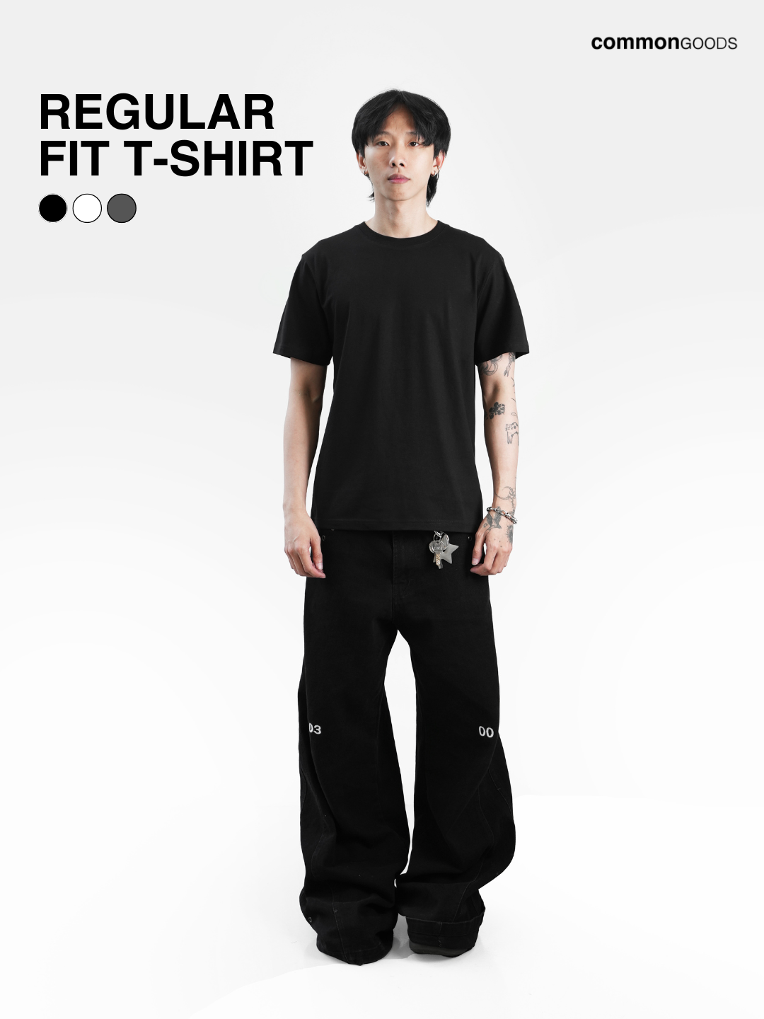 CG Regular Fit T-Shirt - Grey