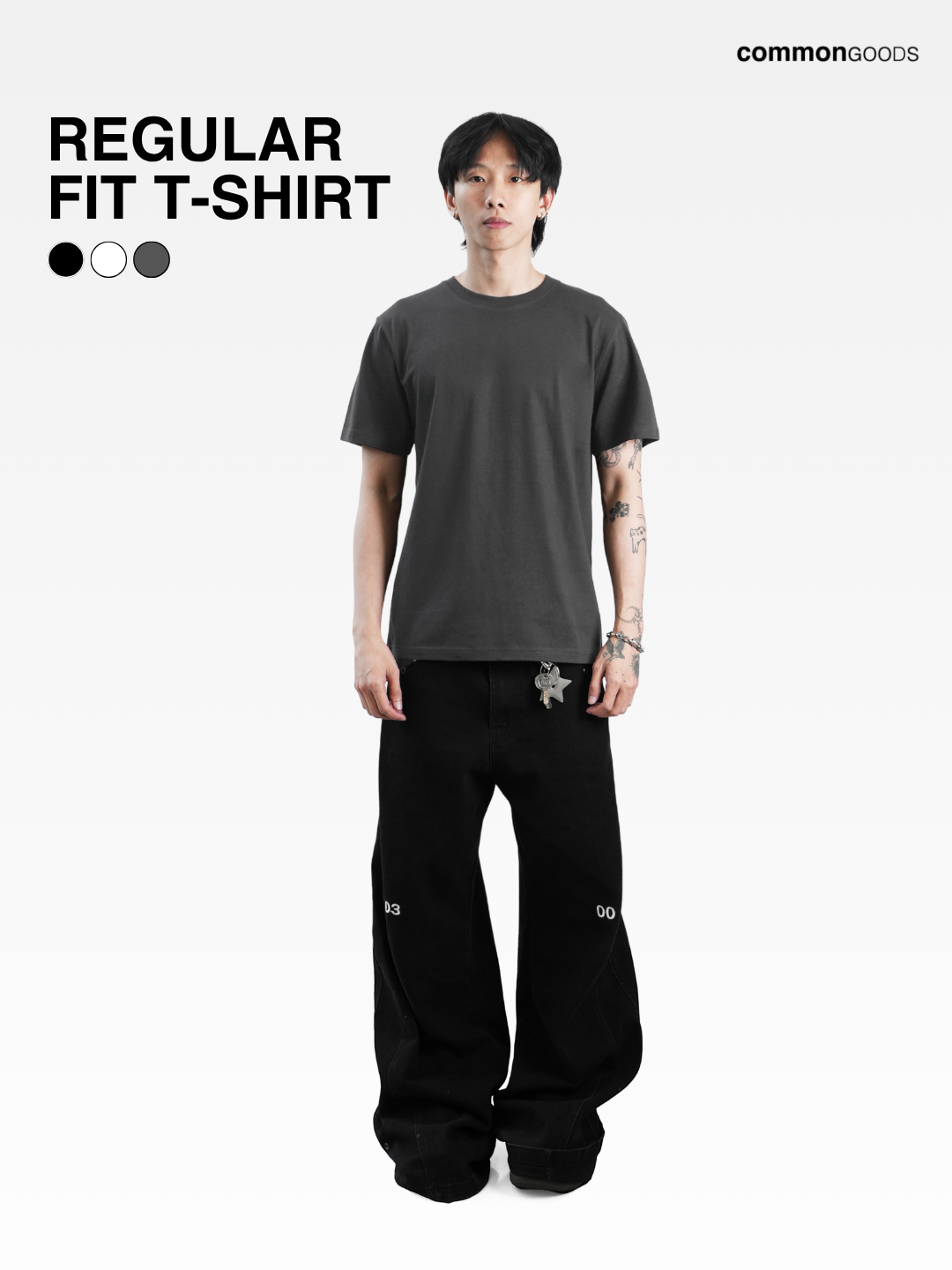 CG Regular Fit T-Shirt Series - Grey