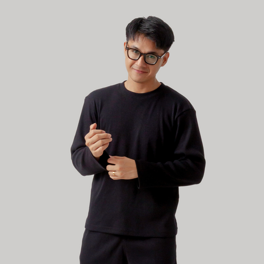 Long Sleeve Round Neck Heavy Knit T-Shirts Series