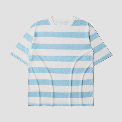 Oversize Short Sleeve Round Neck Striped T-Shirt Series [SS]