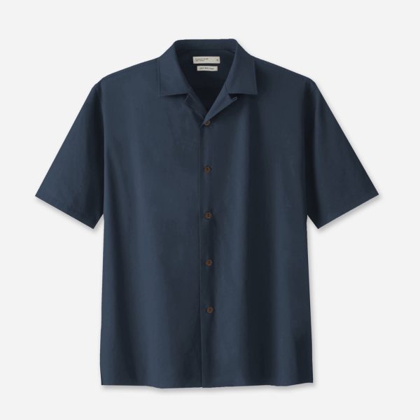 Common Goods Blanc Short Bowling Man Shirt - Navy
